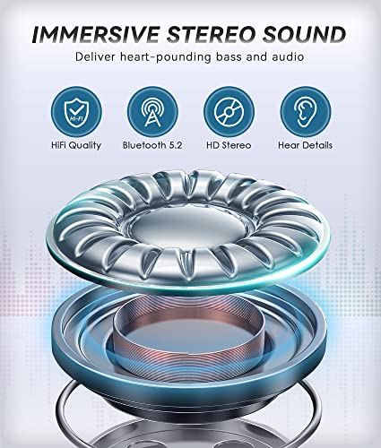 Sleep Headphones Bluetooth 5.2 Headband Headphones Wireless Earbuds Earphones with HD Stereo Speakers for Running Workout Jogging Yoga Gift
