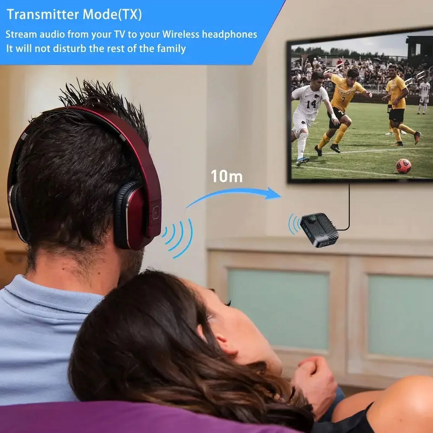 Bluetooth Transmitter Receiver Bluetooth 5.3 Audio Adapter for 3.5mm Jack Aux / RCA for Home Stereo / Smartphone/ Tablet / Laptop / Car Suport Most with Audio Transmitter Receiver