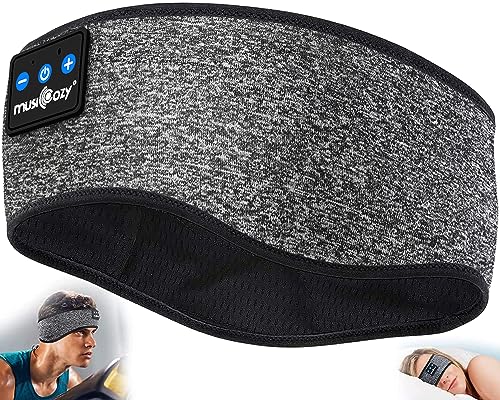 Bluetooth 5.2 Sleep Headphones  Wireless Headband Earphones Sleeping Mask & Workout Headband for Women Men  Ideal for Running  Travel & Relaxation  Cool Tech Gifts