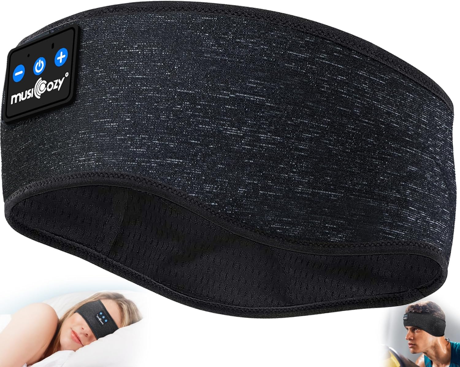 MUSICOZY Bluetooth 5.2 Sleep Headphones  Wireless Headband Headphones with HD Stereo Speakers