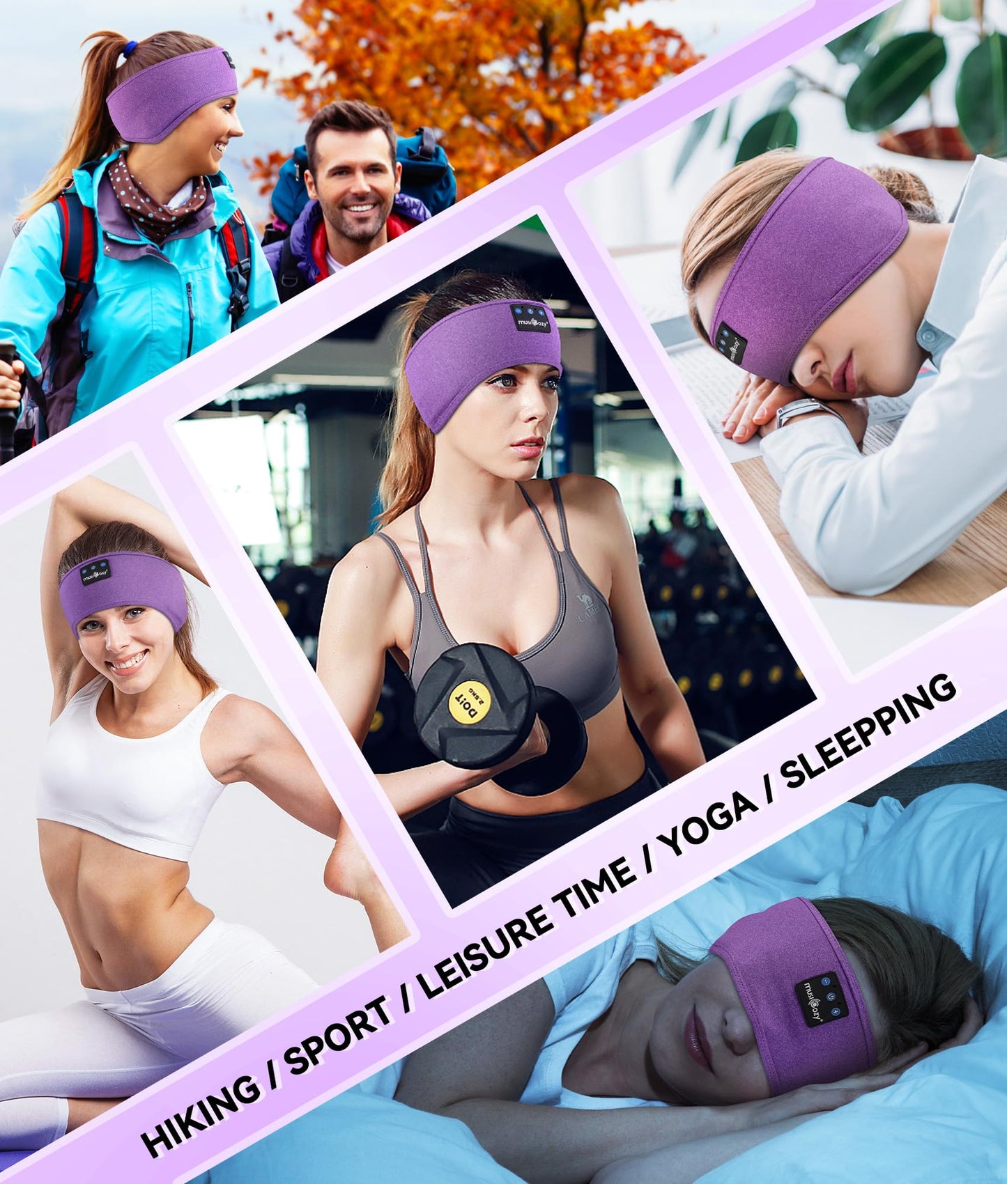 Bluetooth 5.2 Headband Sleep Headphones Headband Headphones Sports Wireless Music Earphones
