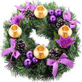 Christmas Advent Wreath Candle Holder Christmas Wreath Decorations 4 Candle Rings Wreaths Xmas Flame Retardant Candle Holder Holiday Wreaths for Home Church Christmas Wedding Table Dinner Party Decor