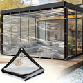 Clear Waterproof Tarps with Grommets 7x10FT with 1 Rolls Ropes Clear Vinyl Tarp Heavy Duty Anti Tear Outdoor Clear Plastic Tarp Clear PVC Covering for Patio Henhouse Porch Canopy Plant Garden Camping
