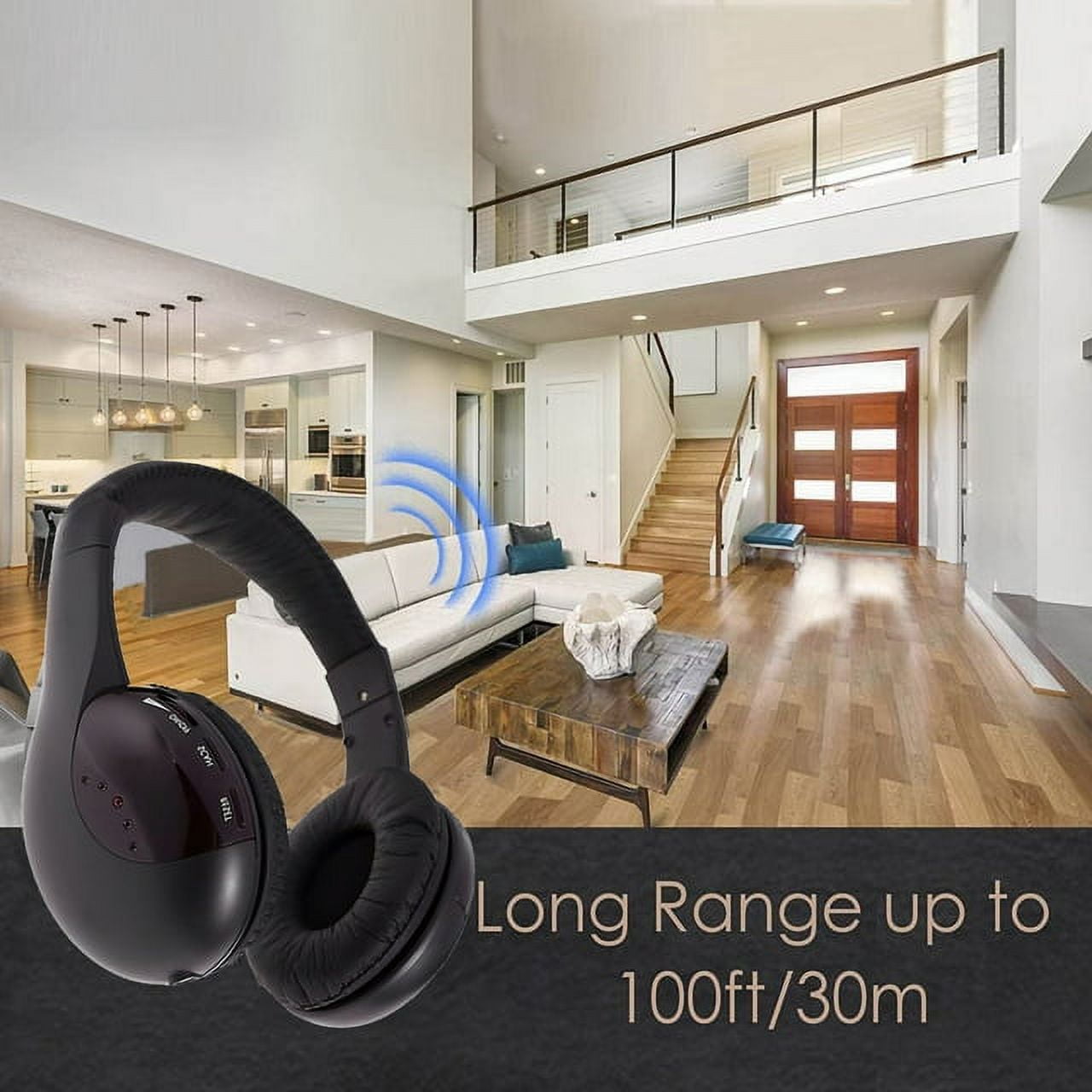 Wireless Headphones for TV Watching 5-in-1 Wireless Headphones Headset Hi-Fi over-on Ear TV Headphones Wireless for Watching Home TV Game Computer Television