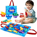 Toys for 1 Year Old Girl Boy Montessori Baby Toys 12-18 Months Cloth Fishing Game with Stacking Cups 1 Year Old Girl Boy Gifts Toddler Learning Toy 1 2 3 Year Old Baby Birthday Christmas Gifts