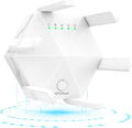 WiFi Amplifier WLAN Booster WLAN Repeater WiFi Range Extender 300Mbps(5999sq.ft) WiFi 2.4GHz Band WPS Wireless Signal Strong Penetrability with Ethernet Port 6 Antennas 360° Full Coverage